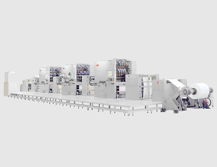 MK 3920SW卷筒紙機組式模切機
技術(shù)描述：卷筒紙多機組整機設(shè)計技術(shù)
                 高速間歇式送紙控制技術(shù)
                 真空送箔輸送控制技術(shù)
告別單張紙加工浪費，進入高自動化、多工位組合的新時代。
無需叼口空白，每張紙平均節(jié)約15mm，每1000米卷筒紙至少節(jié)約25M，成品率至少提升2.5%